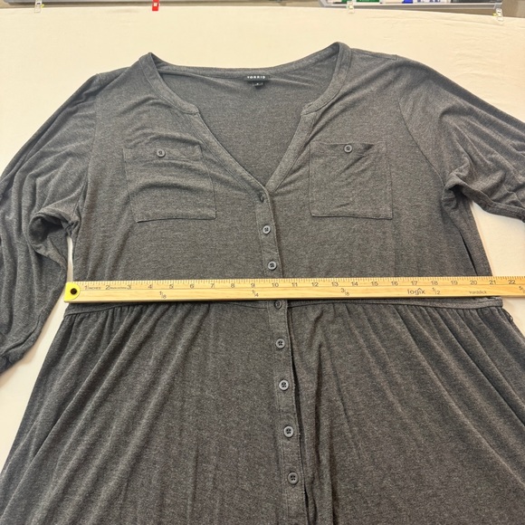 Torrid Gray Knit House Dress Size 3 - Picture 6 of 11